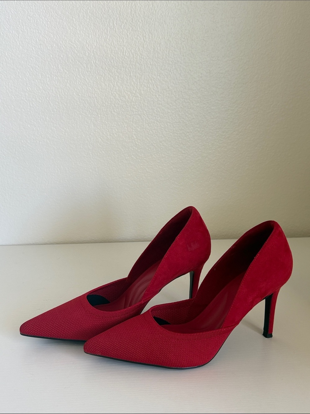 Red Pointed-Toe Women's Stiletto Pumps